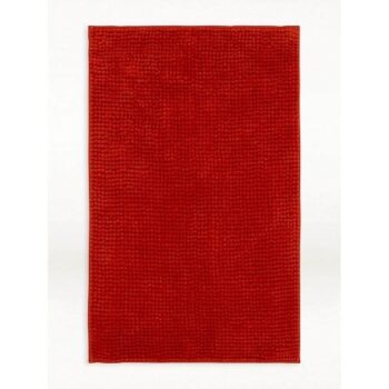 George Home Burnt Orange Solid Chenille Bath Mat