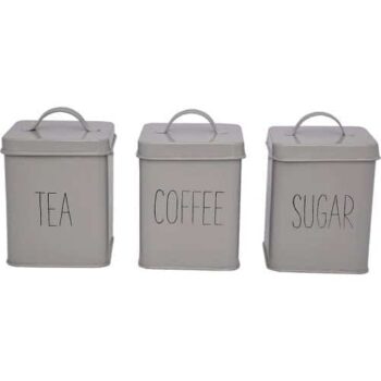 George Home Canister Set of 3 Grey