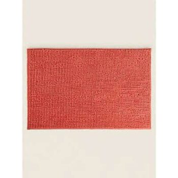 George Home Chenille Bath Mat Coral