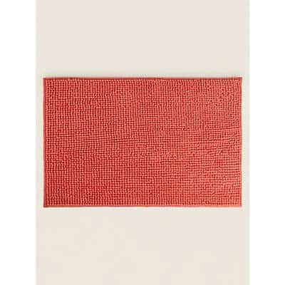 George Home Chenille Bath Mat Coral