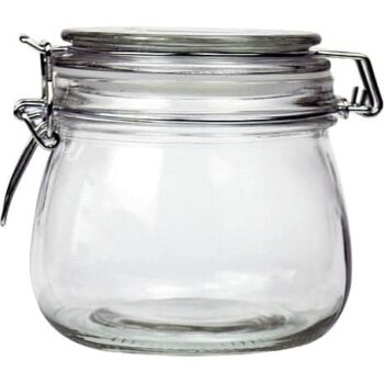 George Home Clear Glass Clip Lid Canister