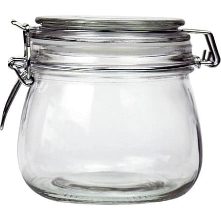 George Home Clear Glass Clip Lid Canister
