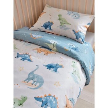 George Home Dinosaur Reversible Toddler Duvet Set Todler