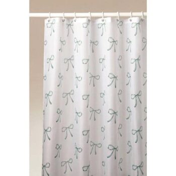 George Home Green French Fancy Bows Shower Curtain