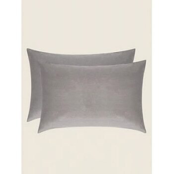 George Home Grey Pillowcase Pair