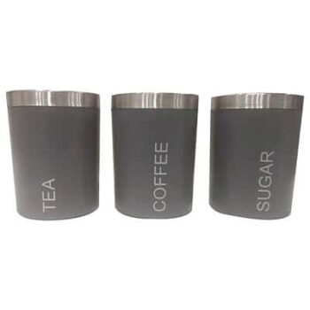 George Home Grey Workstop Storage Canisters