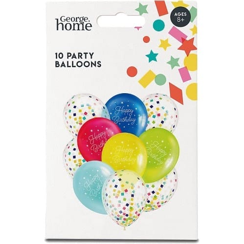 George Home Happy Birthday Confetti Balloons