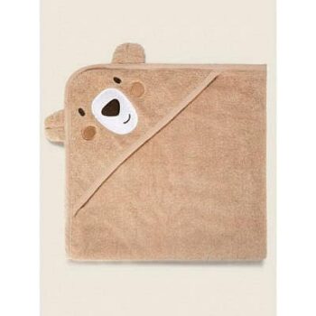 George Home Natural Bear Hooded Towel