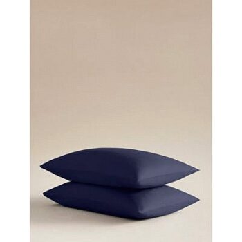 George Home Navy Plain Pillowcase Pair