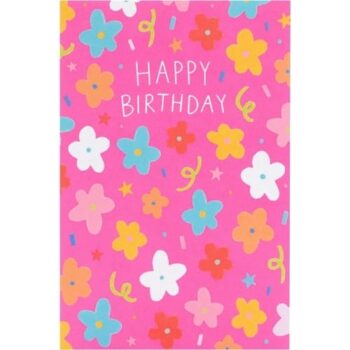 George Home Pink Floral Birthday Card