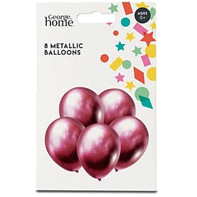 George Home Pink Metallic Balloons