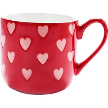 George Home Red Hearts Single Mug