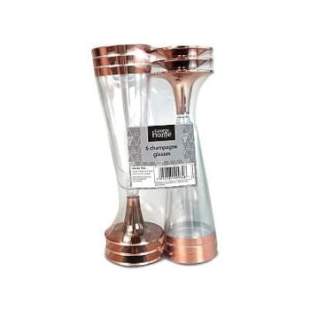 George Home Rose Gold Champagne Glasses