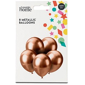 George Home Rose Gold Metallic Balloons