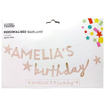 George Home Rose Gold Personalised Garland