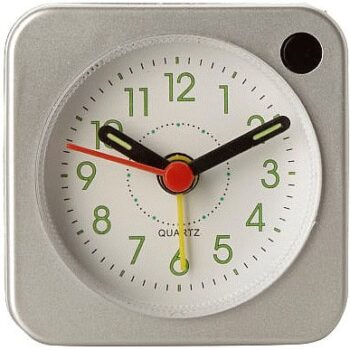 George Home Silver Travel Alarm Clock