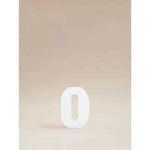 George Home White Alphabet Light O