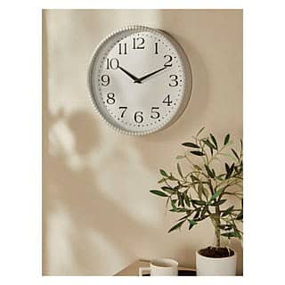 George Home White Beaded Clock