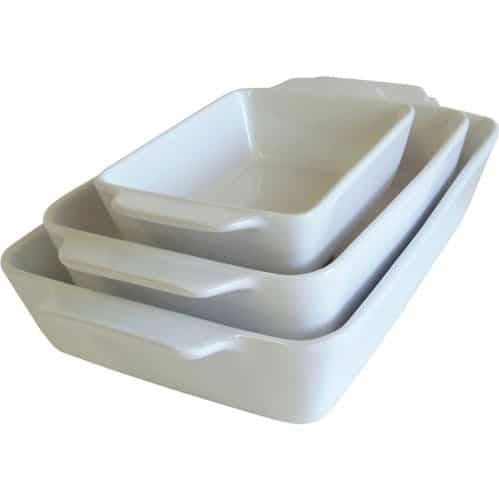 George Home White Ceramic Roasters