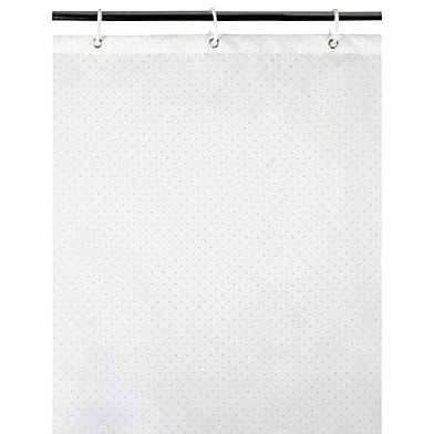 George Home White Glitter Shower Curtain