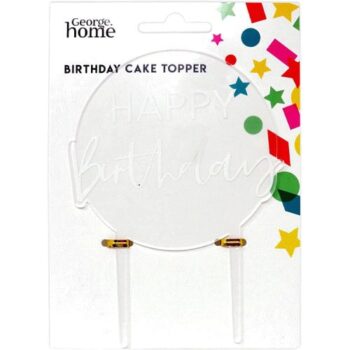 George Home White Hb Cake Topper