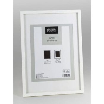 George Home White Photo Frame 9x7 with mount A4 no mount