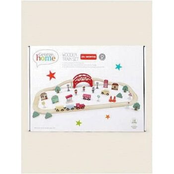 George Home Wooden Train Playset