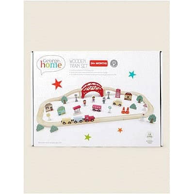 George Home Wooden Train Playset