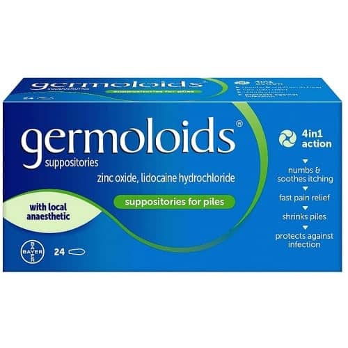 Germoloids Haemorrhoid Suppositories with Anaesthetic Piles Treatment (24)
