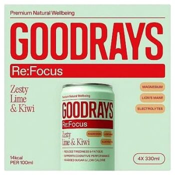 Goodrays Re:Focus Zesty Lime & Kiwi (4 x 330ml)
