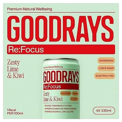 Goodrays Re:Focus Zesty Lime & Kiwi (4 x 330ml)