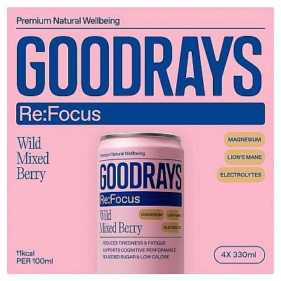 Goodrays ReFocus Wild Mixed Berry (4 x 330ml)