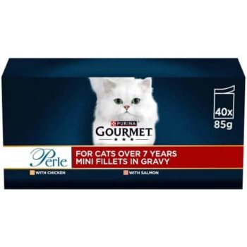 Gourmet Perle Senior 7+ Mini Fillets in Gravy Wet Cat Food (40 x 85g)