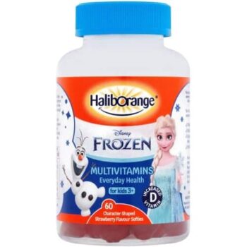 Haliborange Disney Frozen Multivitamins 60 Character Shaped Strawberry Flavour Softies for Kids 3+ (60)