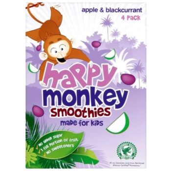 Happy Monkey Apple & Blackcurrant Smoothie 4x180 (4 x 180ml)