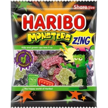 Haribo Monsters Zing Fizzy Fruit Flavour Gums