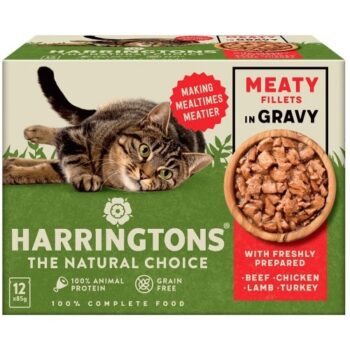Harringtons Meaty Selection in Gravy Wet Cat Food Multipack (12 x 85g)