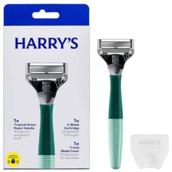 Harry's Men's 5 Blade Razor Tropical Green (1)