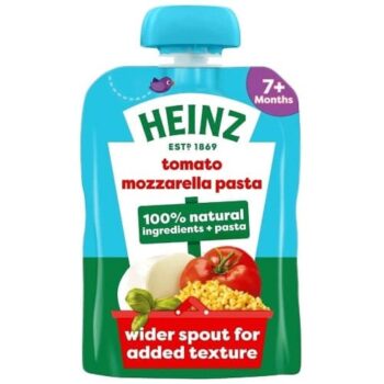 Heinz Tomato Mozzarella Pasta Shapes Baby Food Pouch (130g)