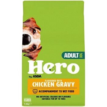 Hero by ASDA Small Dog Mixer Flavoured With Chicken in Gravy Dry Adult Dog Food (1.5kg)