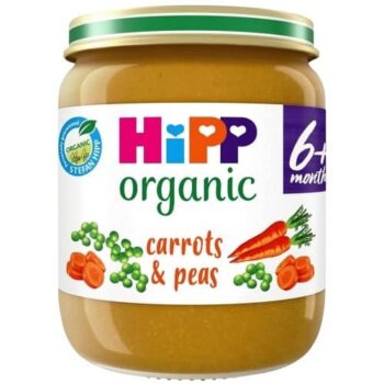 Hipp Organic Carrots & Peas Baby Food Jar 4+ Months (125g)