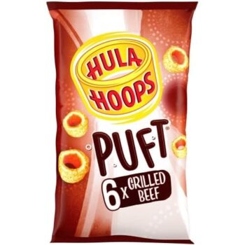 Hula Hoops Puft Beef Multipack Crisps (6 x 15g)