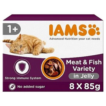 Iams Delights Adult 1+ Cat Land & Sea Wet Food Collection (8 x 85g)