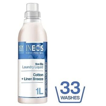 Ineos Cotton + Linen Breeze Non Bio Sensitive Laundry Detergent Liquid 34 Washes (1040ml)