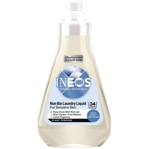 Ineos Non Bio Laundry Liquid Cotton & Linen Breeze 33 Washes (1 Litre)