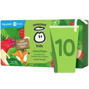 Innocent Smoothies Just for Kids Strawberries Raspberries & Apples 10x150 Pack (10 x 150ml)