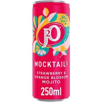 J2O Strawberry & Orange Blossom Mojito Mocktail (250ml)