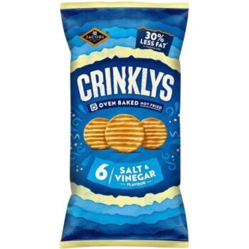 Jacob's Crinklys Salt & Vinegar Snack Biscuits (6 x 23g)