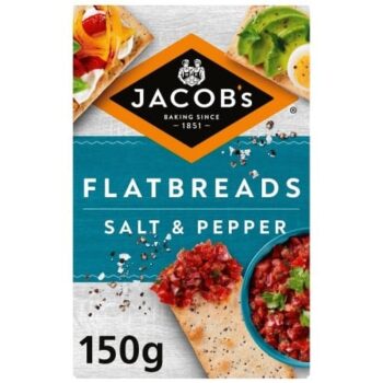 Jacob's Salt & Cracked Black Pepper Flatbreads (150g)