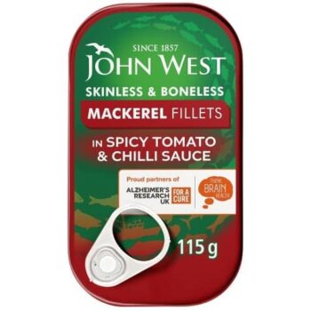 John West Mackerel Fillets in Spicy Tomato & Chilli Sauce (115g)